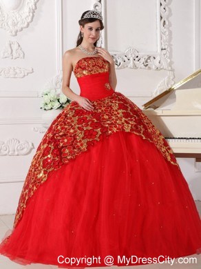 Red Special Fabric 2013 Sweet 16 Dress Ruched Bodice on Sale