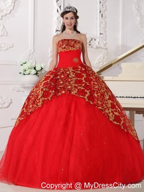 Red Special Fabric 2013 Sweet 16 Dress Ruched Bodice on Sale