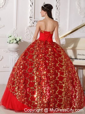 Red Special Fabric 2013 Sweet 16 Dress Ruched Bodice on Sale