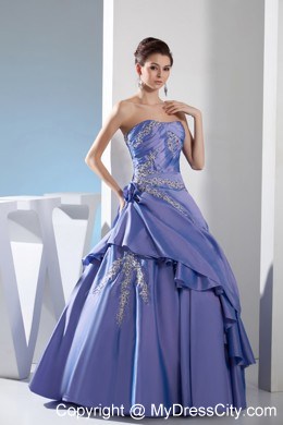 2013 cheap Strapless Appliques Quinceanera Gowns with Taffeta