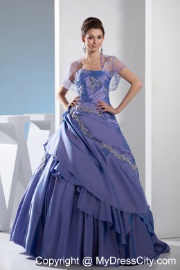 2013 cheap Strapless Appliques Quinceanera Gowns with Taffeta