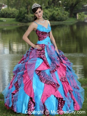 Luxurious Multi-color Ruffles Quinceanera Dress For Sweet 16 2013