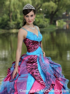 Luxurious Multi-color Ruffles Quinceanera Dress For Sweet 16 2013