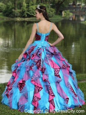 Luxurious Multi-color Ruffles Quinceanera Dress For Sweet 16 2013