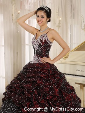 2013 Spaghetti Straps Sweet 15 Dress with Apliques Brush Train