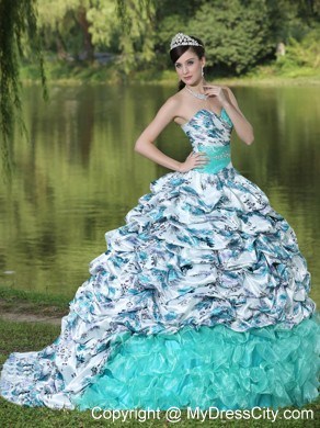 Fashionable Multi-color Quinceanera Dress with Sweetheart Ruffles