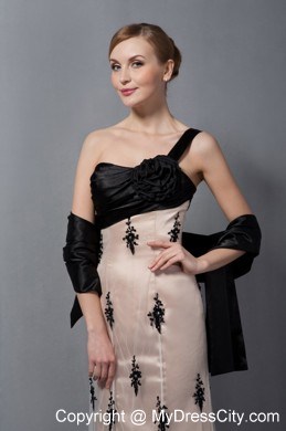 One Shoulder Lace Prom Evening Dresses With Hand Made Flower