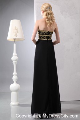 Empire Chiffon Sweetheart Sequins Black Prom Evening Dress 2013