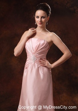 Ruche and Appliques Strapless Beaded Mother Of The Bride Dress With Jacket