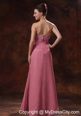 Chiffon Strapless Appliques Rose Pink Mother Of The Bride Dress With Coat