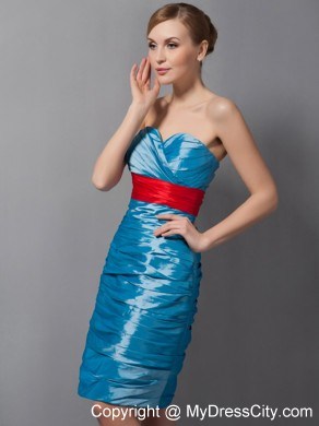 Sweetheart Belt Mini-length Taffeta Mother Of The Bride Dress with Jacket