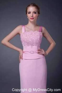 Straps Beading Chiffon Floor-length Jacket Mother Of The Bride Dress