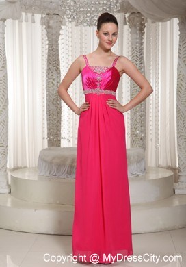 Chiffon Spaghetti Straps Beading Mother Of The Bride Dress Has Jacket