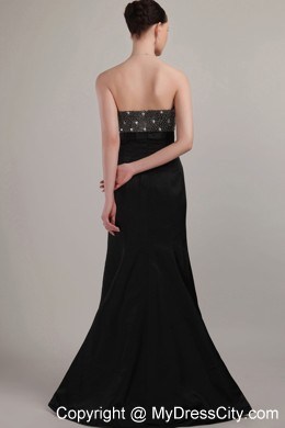 Black Sweetheart Beaded Mother of the Groom Dress with Sweep Train and Wraps