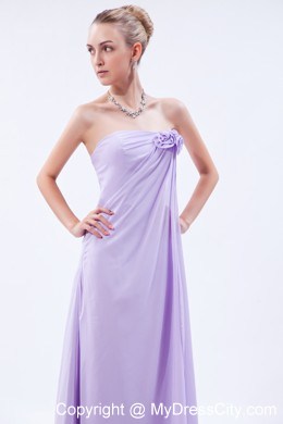 Lilac Hand Made Flowers Mother of Groom Dress with Wraps