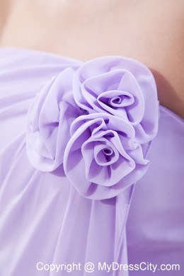 Lilac Hand Made Flowers Mother of Groom Dress with Wraps