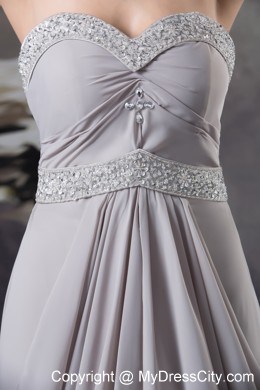 Beading Pick-ups Brush Train Mother of the Bride Dress with Sash and Jacket