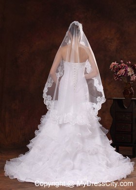 Lace Appliques Tulle Graceful Wedding Veil