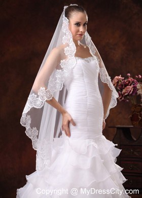 Lace Appliques Tulle Graceful Wedding Veil