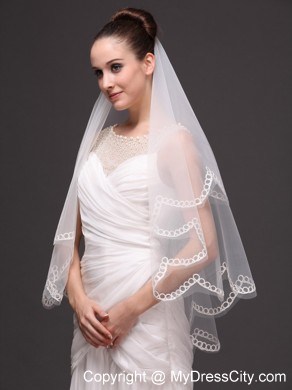 Tow-tier Tulle Wedding Veil On Sale