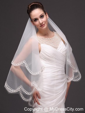 Tow-tier Tulle Wedding Veil On Sale