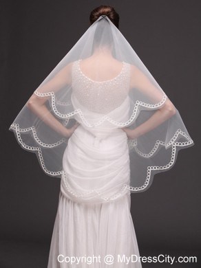 Tow-tier Tulle Wedding Veil On Sale