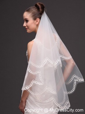 Tow-tier Tulle Wedding Veil On Sale