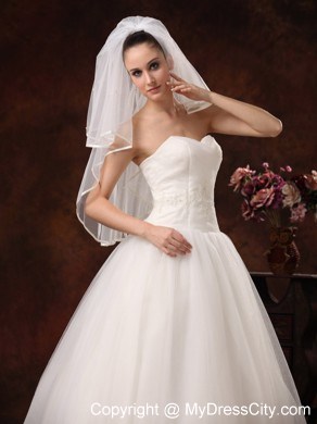 Two Layers Tulle Elbow Length Popular Wedding Veil