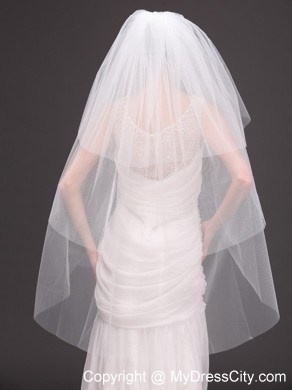 Three-tier Tulle Drop Veil For Wedding On Sale