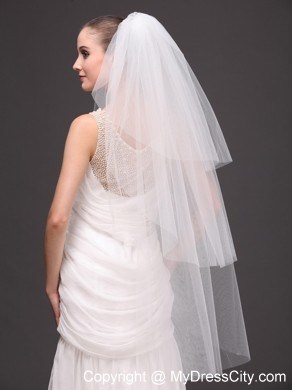 Three-tier Tulle Drop Veil For Wedding On Sale