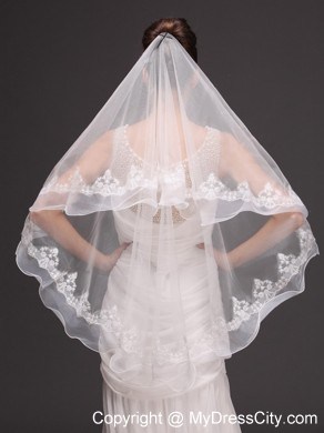 Fashion Best Wedding Veils With Appliques Hot Saling