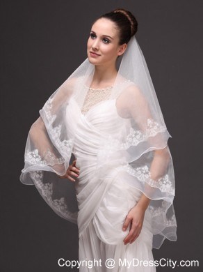 Fashion Best Wedding Veils With Appliques Hot Saling