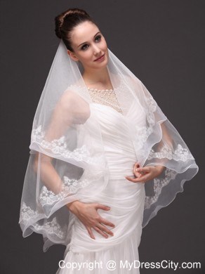 Fashion Best Wedding Veils With Appliques Hot Saling