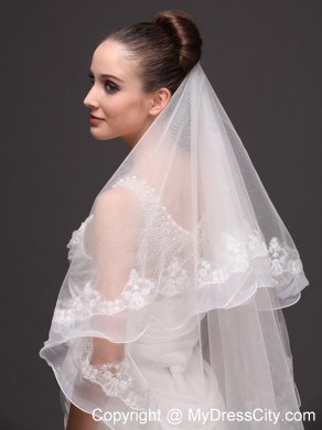 Fashion Best Wedding Veils With Appliques Hot Saling