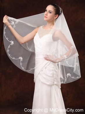 2 Layers Discount Tulle Bridal Veil For Wedding