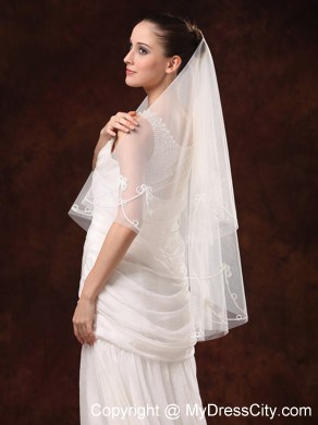 2 Layers Discount Tulle Bridal Veil For Wedding