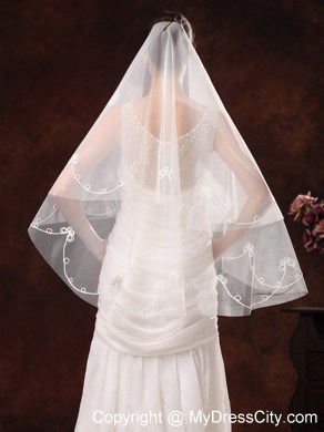 2 Layers Discount Tulle Bridal Veil For Wedding