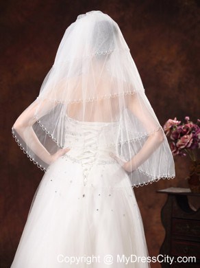 2012 Inspired 4-Layer White Bridal Veil On Sale