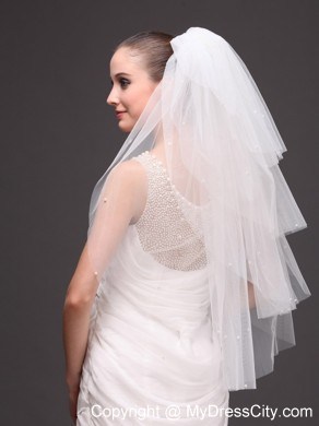 Four-tier Tulle Wedding Veil With Cut Edge