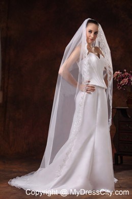 One-tier Tulle Cathedral Veil For Wedding