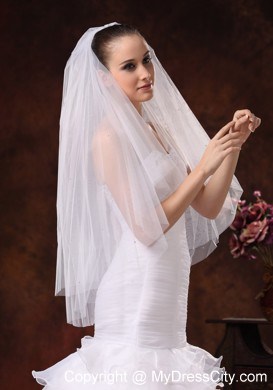 Three-tier Tulle Fingertip Wedding Veil