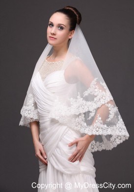 Lace Tulle Popular Bridal Veils For Wedding