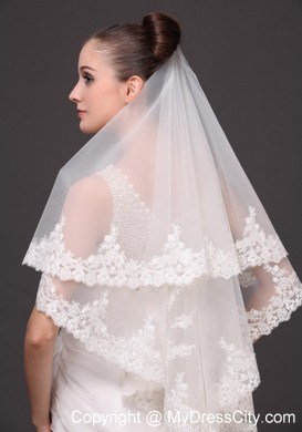 Lace Tulle Popular Bridal Veils For Wedding