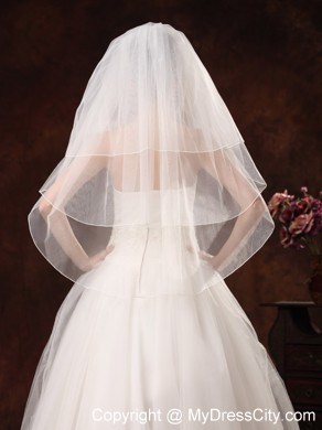 Beautiful Organza and Three-tier Veil For Wedding