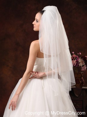 Beautiful Organza and Three-tier Veil For Wedding