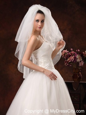 Beautiful Organza and Three-tier Veil For Wedding