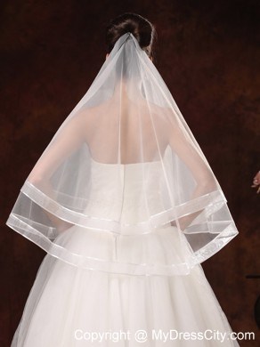 Two-tier Pretty Organza Veil For Wedding