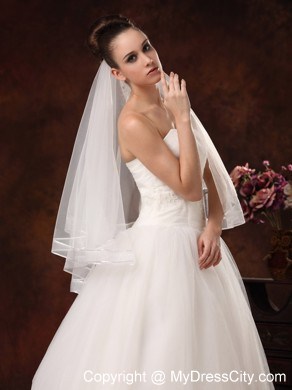 Two-tier Pretty Organza Veil For Wedding