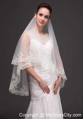 Lace Tulle Discount Bridal Veils For Wedding