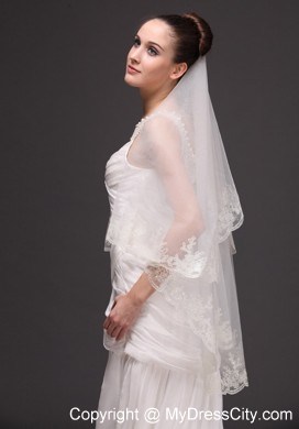 Lace Tulle Discount Bridal Veils For Wedding